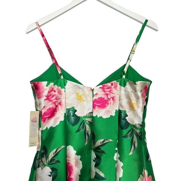 Eliza J Fit and Flare Floral Dress Green Size 6 NEW - Picture 7 of 14